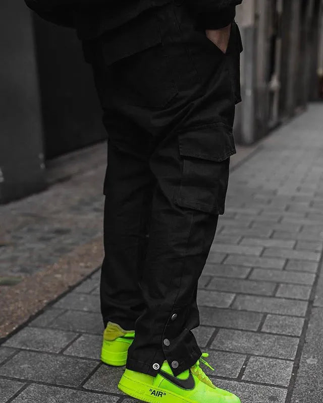 Men's loose fit sports and leisure overalls with buttoned front in army green colour