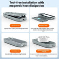Aluminium external hard drive enclosure for M2 Mac, shown in silver and grey finishes, with 40Gbps label.