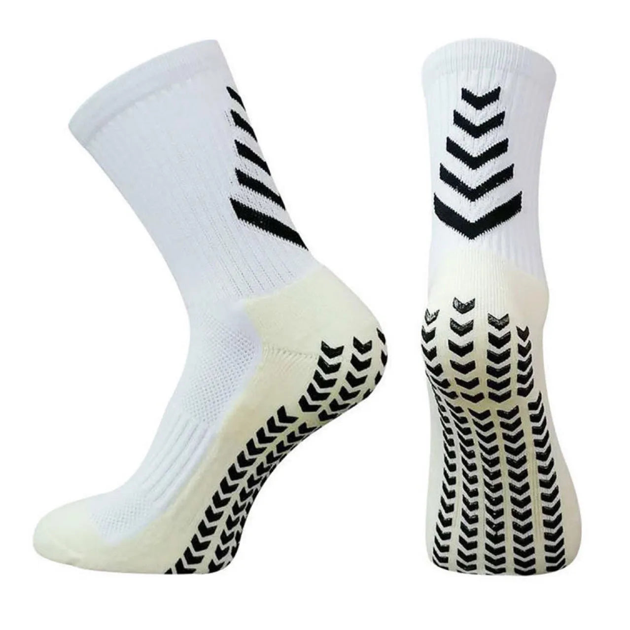 Men's mid-calf athletic socks with silicone grip pattern in multiple colour options