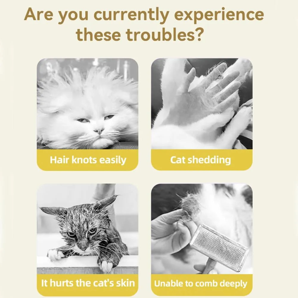 Green rechargeable cat steam brush with silicone bristles on a white background.