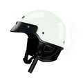 Retro style motorcycle helmet shown in cement grey colour on a plain background.