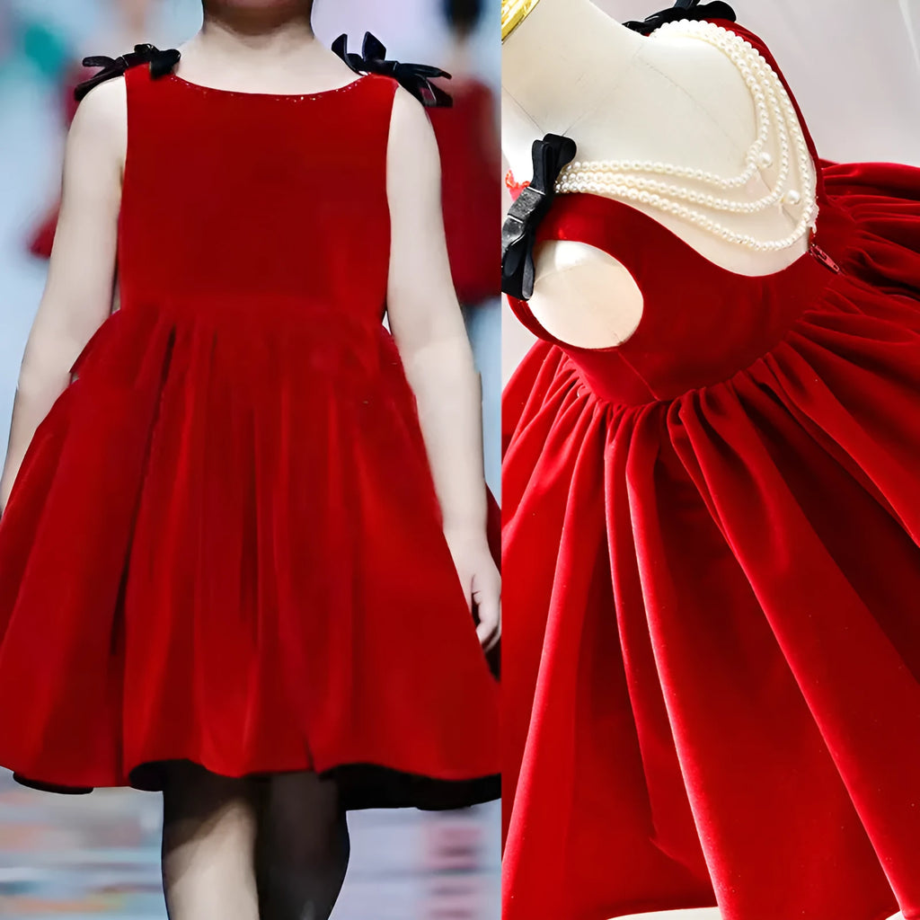Wine red girls princess tutu dress linen fabric full skirt for height 80-160cm