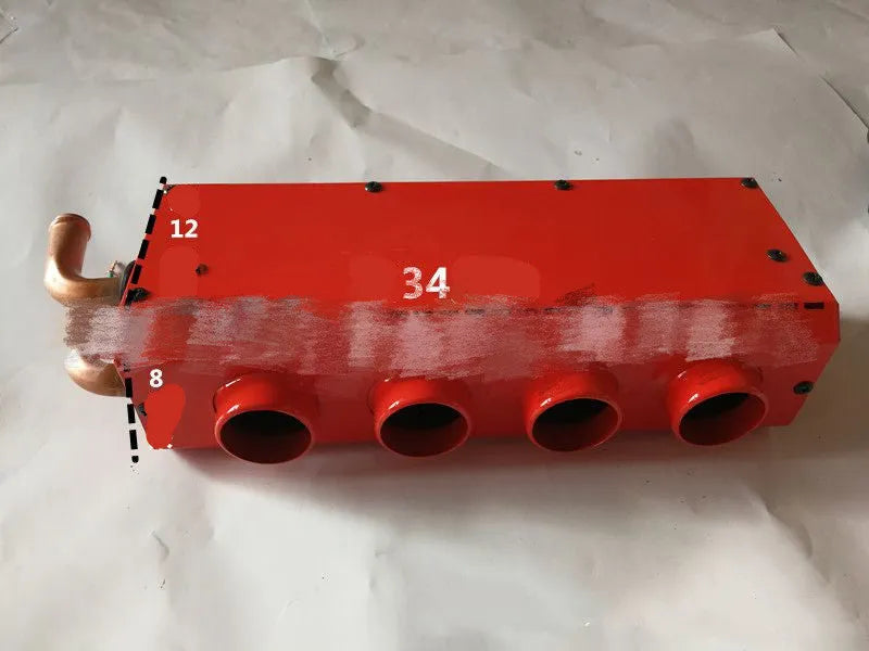 Metal car heater with copper pipes for automotive heating system