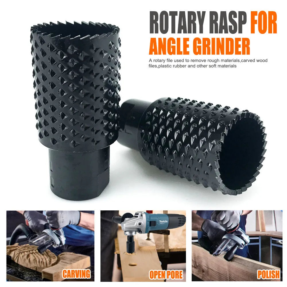 Spherical angle grinder grinding head for woodworking with M10 and M14 thread compatibility
