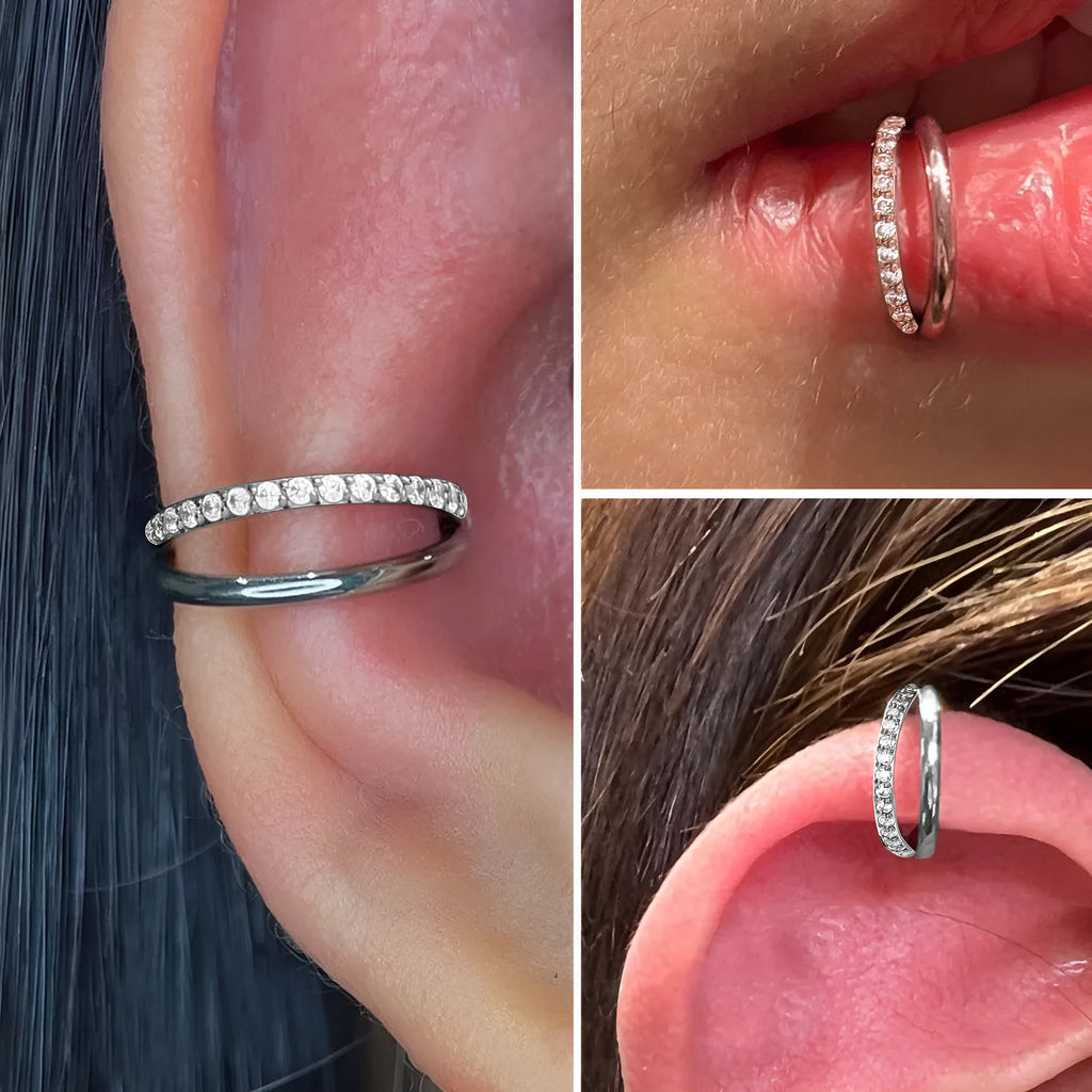Titanium alloy nose ring body jewellery in silver gold black rose gold colourful finishes