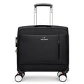 Black 18-inch Oxford cloth business luggage with universal wheels and telescopic handle