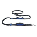 Fluorescent green pet traction rope retractable running belt with foam grip and adjustable waist