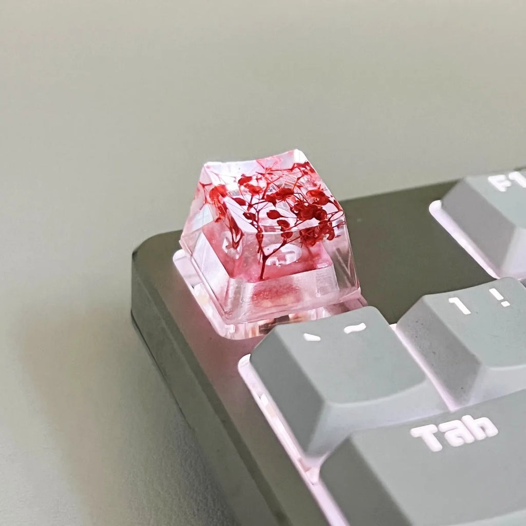 High transparency resin keycap with starry sky design for mechanical keyboards in four colour options