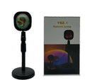 Red rainbow sunset projection lamp with USB cable and push button control