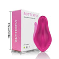 Rose red butterfly-shaped female massager with smartphone app control