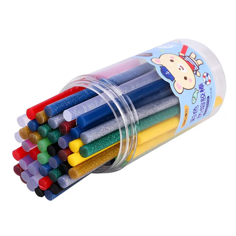 Pack of 55 clear high viscosity hot melt glue sticks with 7mm diameter for craft glue guns.