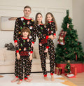 Family Christmas matching cotton pyjamas set with plaid and cartoon prints including dog sizes