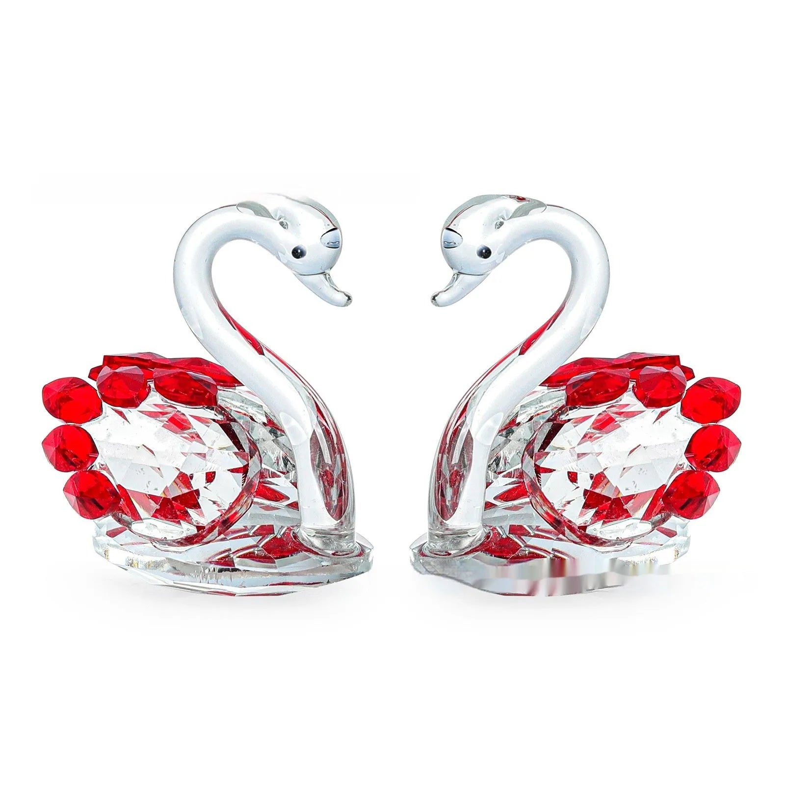 Crystal swan desktop decoration in modern minimalist style with colour options