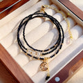 Blue gold sand stone cut three-ring bracelet for women with manual craftsmanship details