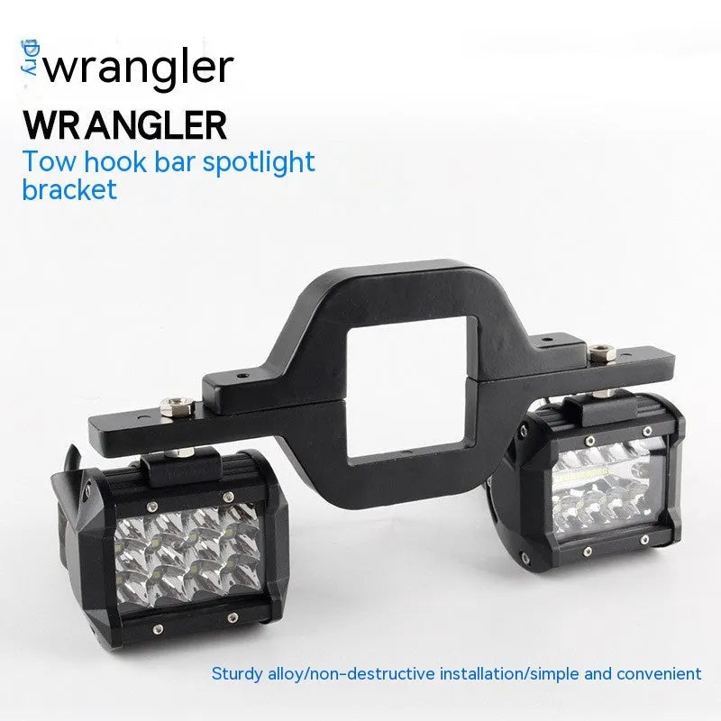 Black aluminium alloy LED reverse lamp bracket for Wrangler Jeep vehicles