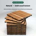 Square pine wood floor tile for balcony or indoor use, measuring 30cm.