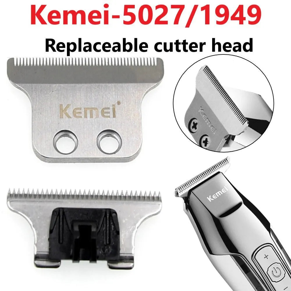 Rechargeable barber scissors with LCD display and stainless steel cutting head