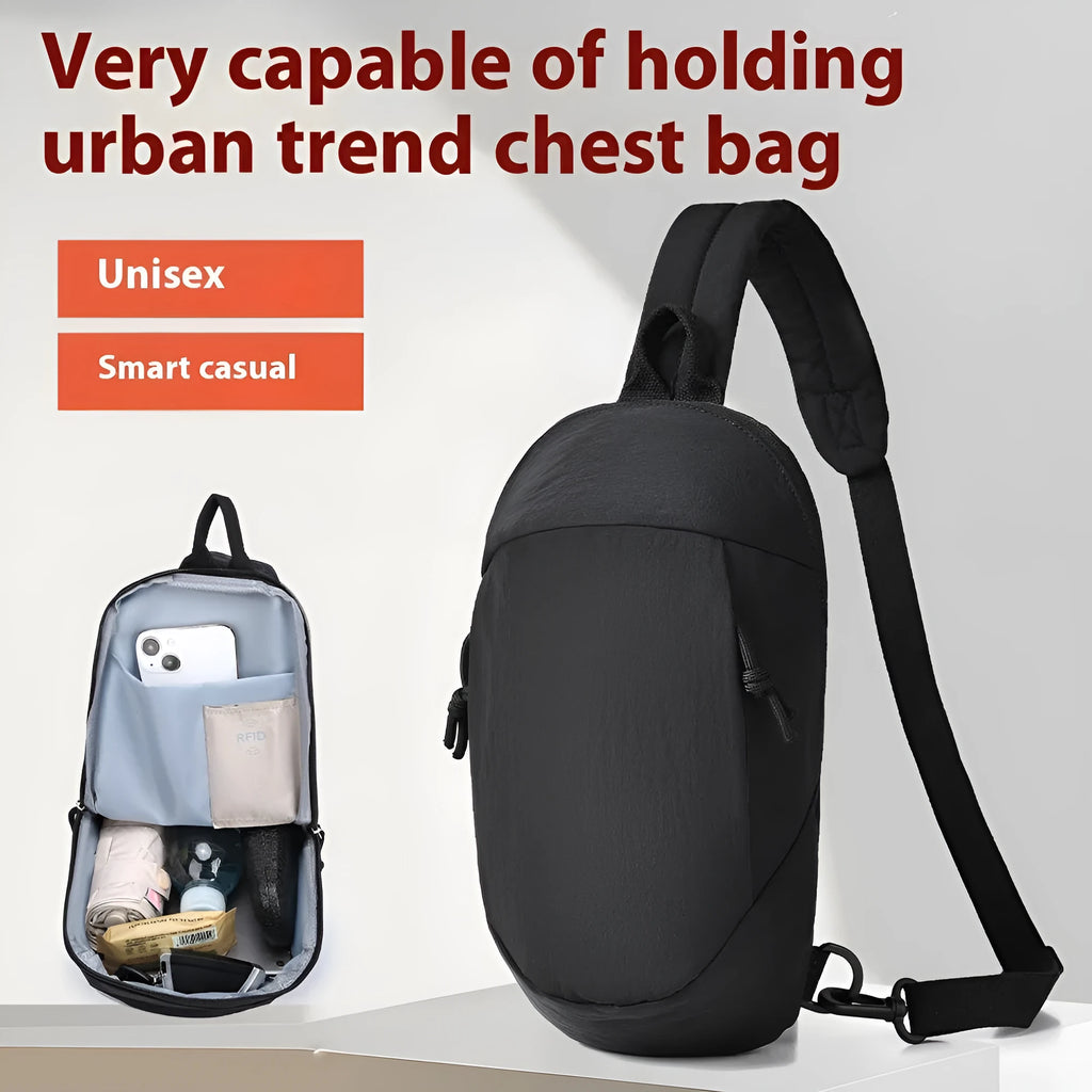 Girls outdoor nylon crossbody bag with mobile phone compartment in six colour options