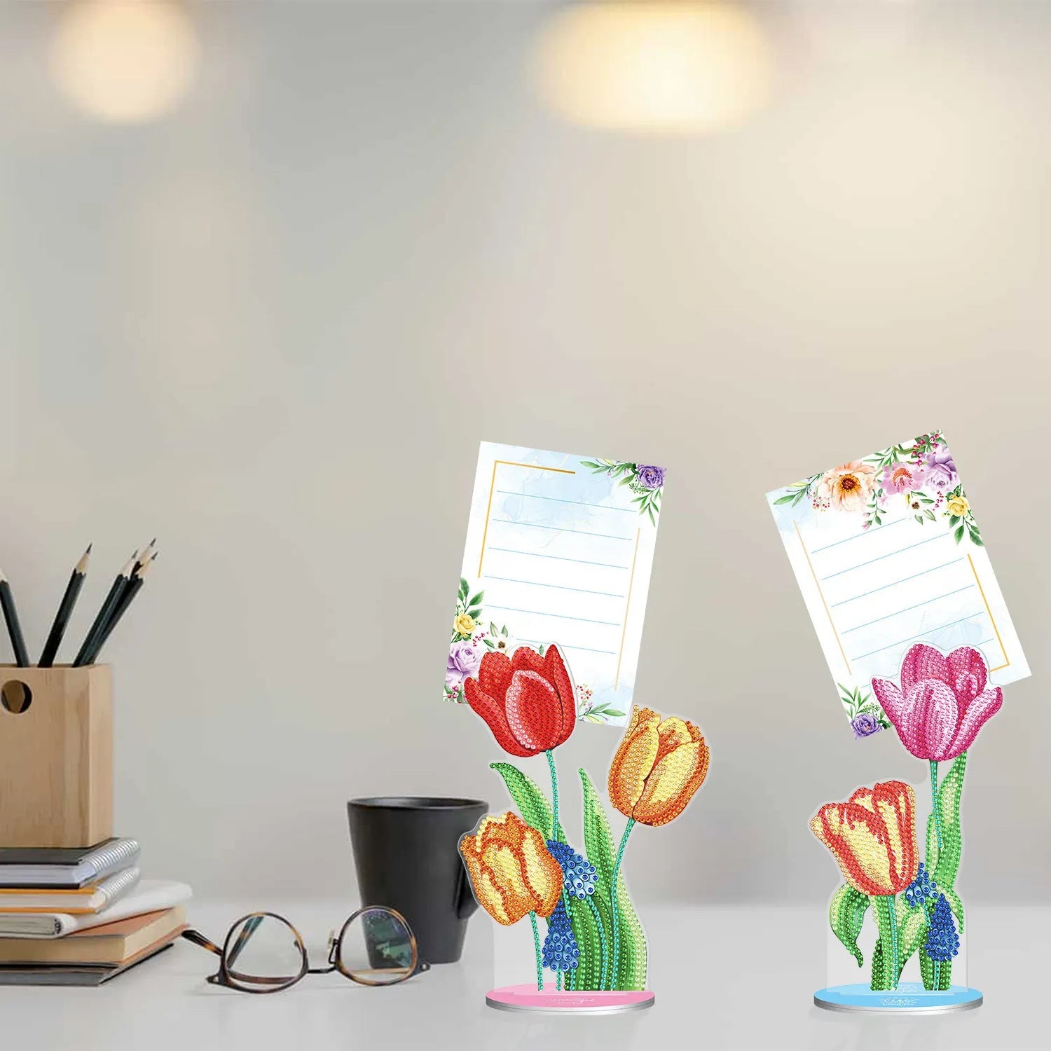 Handmade American-style diamond painting decorative note clip for restaurant display