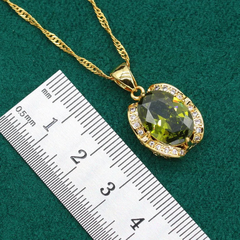 Full rhinestone zircon women's jewellery set with necklace, earrings, and ring on a snake bones chain.