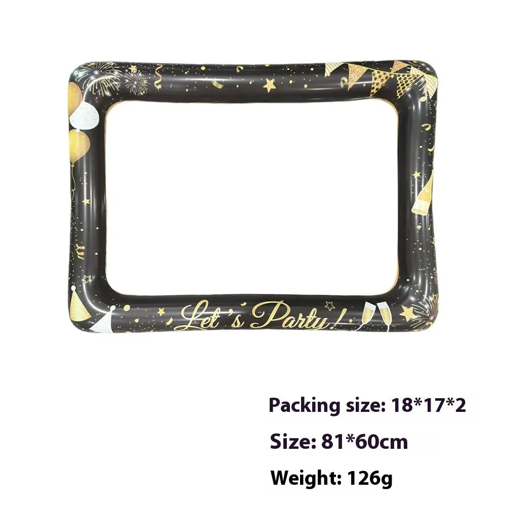 Christmas inflatable photo frame PVC prop for parties and photo booths