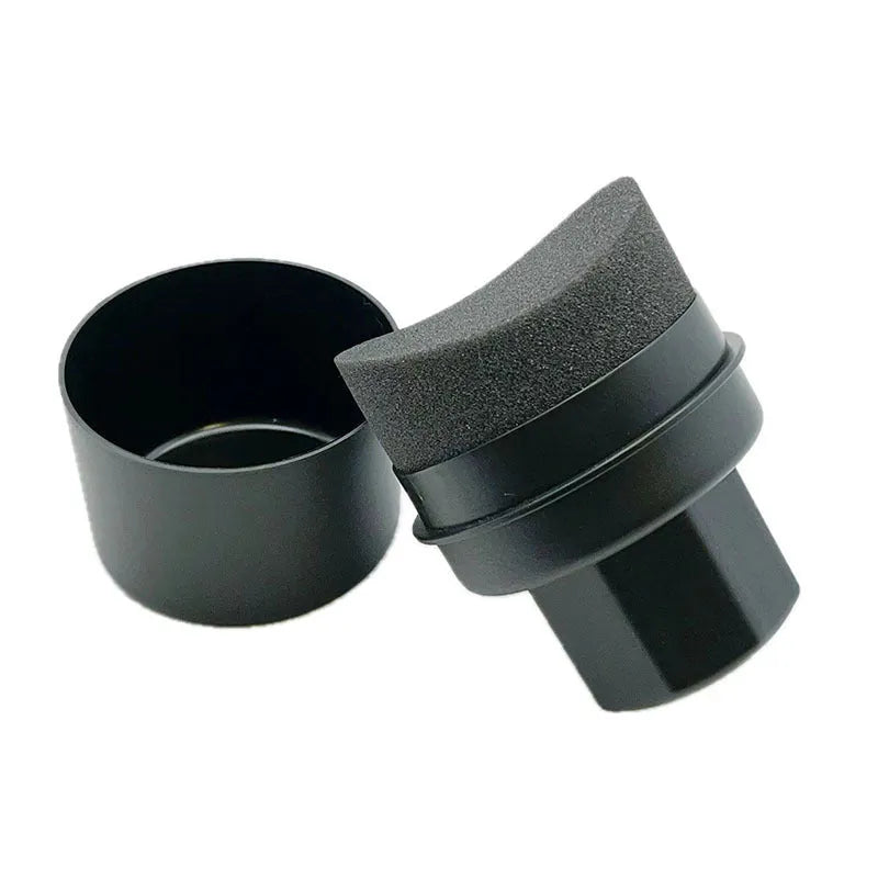 Car tyre polishing sponge brush with protective lid showing 85x120mm size and sponge texture