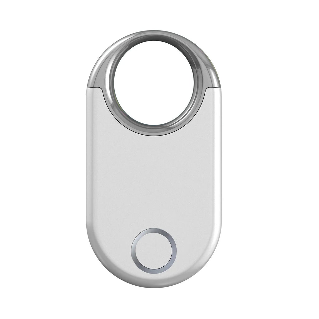 Small black and white GPS tracking device for pets and children with USB port.