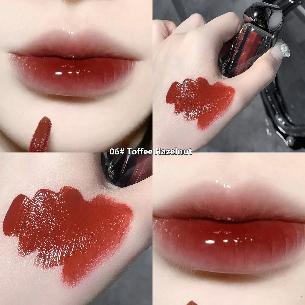 Glacier Lava Lip Lacquer mirror lip gloss in water-light texture with seven colour options