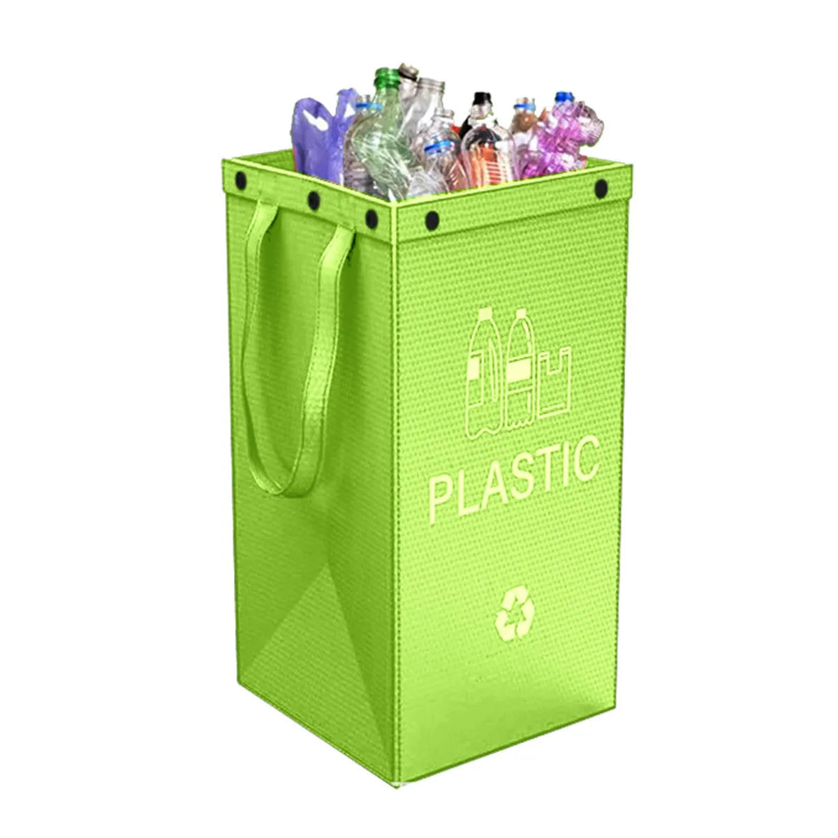 Blue 40-litre plastic handbag-style garbage bin for wet waste sorting.