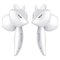 Cartoon fox Bluetooth wireless headset in red with double stereo earbuds
