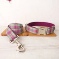 Mint Zigezi tear-resistant polyester dog collar and leash set on a light background