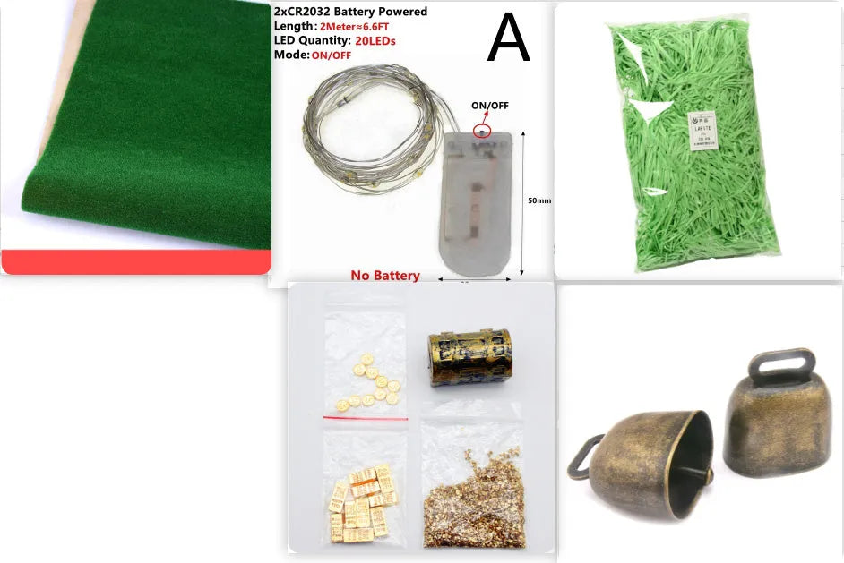 Alloy treasure chest miniature ornaments with gold coins and bars for doll house accessories