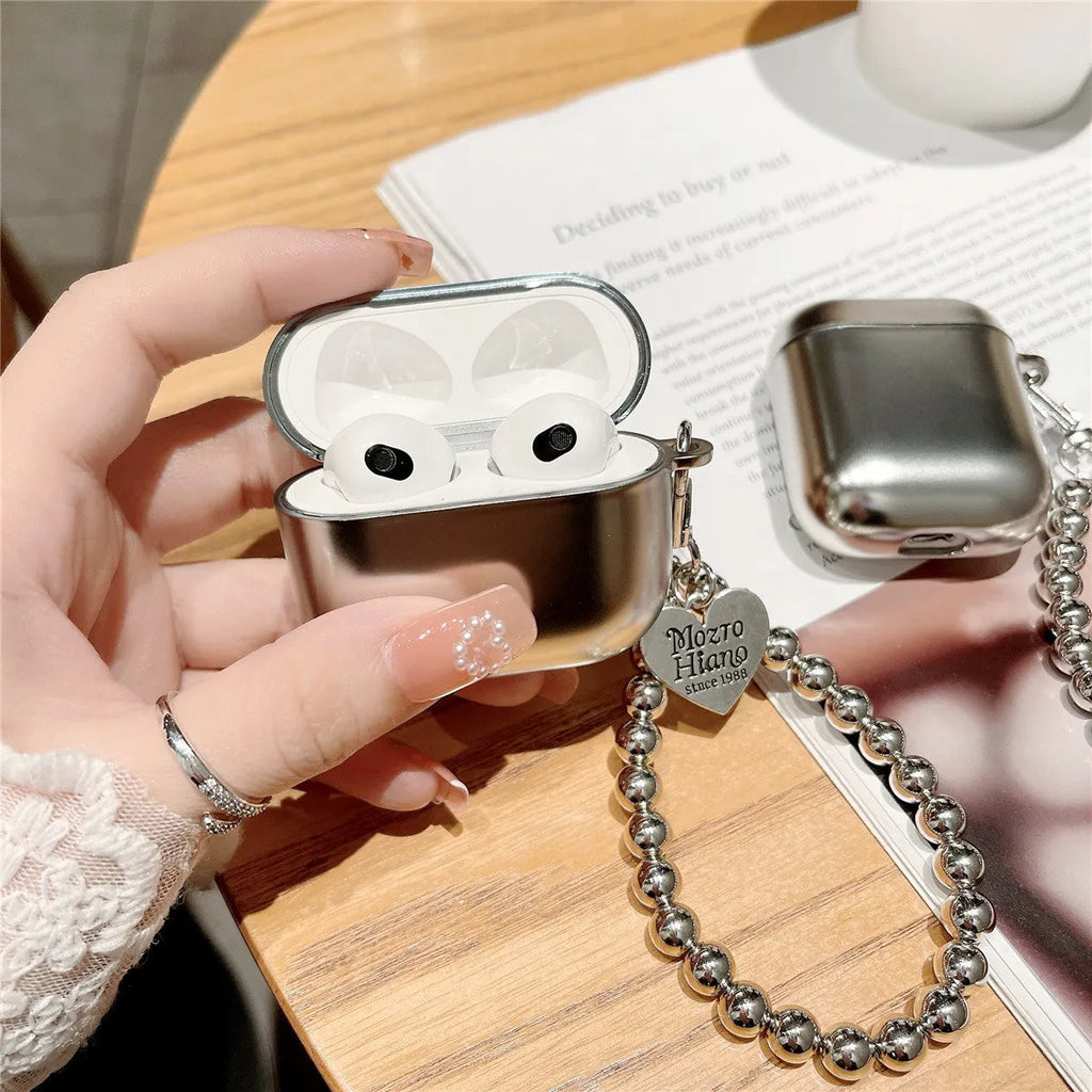 Matte plating colour TPU protective case for Apple AirPods Bluetooth headset.