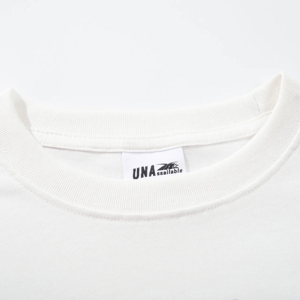 Men's retro printed cotton T-shirt with short sleeves and loose fit in white or black colour options
