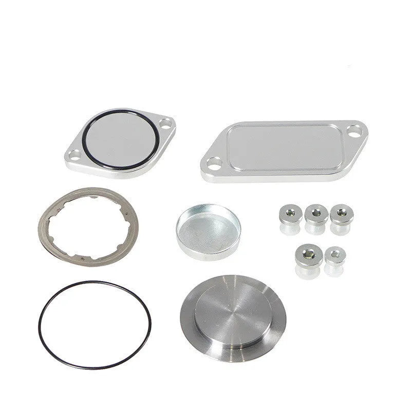 Silver aluminium alloy automotive valve cover replacement set