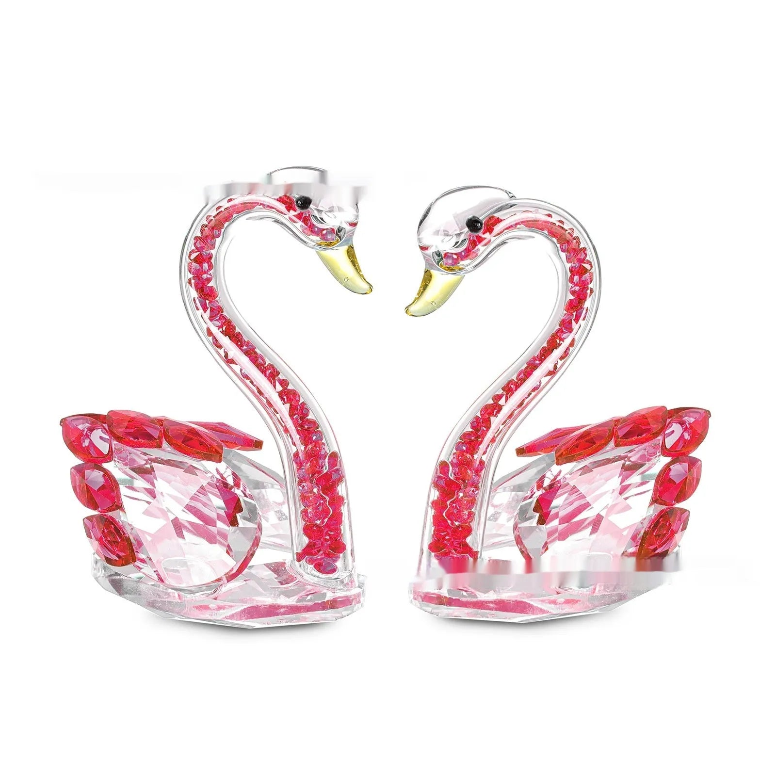 Crystal swan desktop decoration in modern minimalist style with colour options
