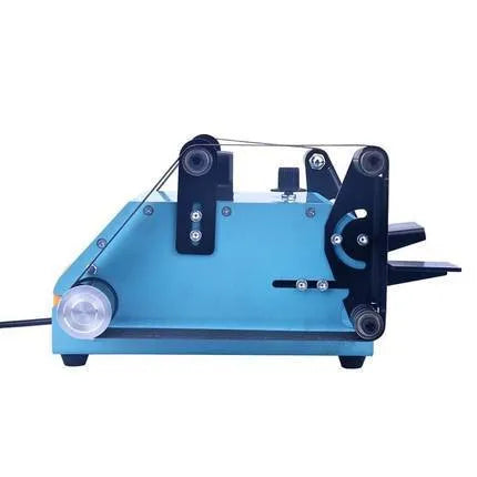 Blue desktop dual-axis belt sander with variable speed control and 40x680mm abrasive belt