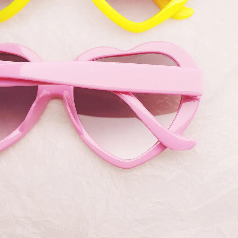 SUNFLOWER childrens plastic love-style sunglasses in multiple frame colours for kids birthday gift