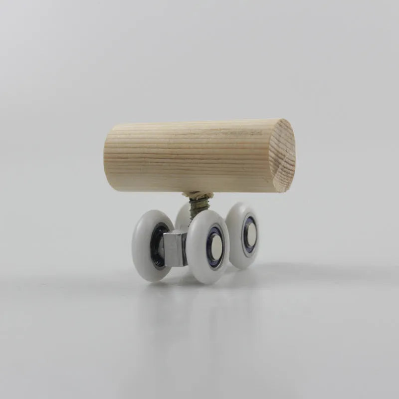 Small rollerskate-shaped bird puzzle toy made of pine and metal measuring 50x20x21mm