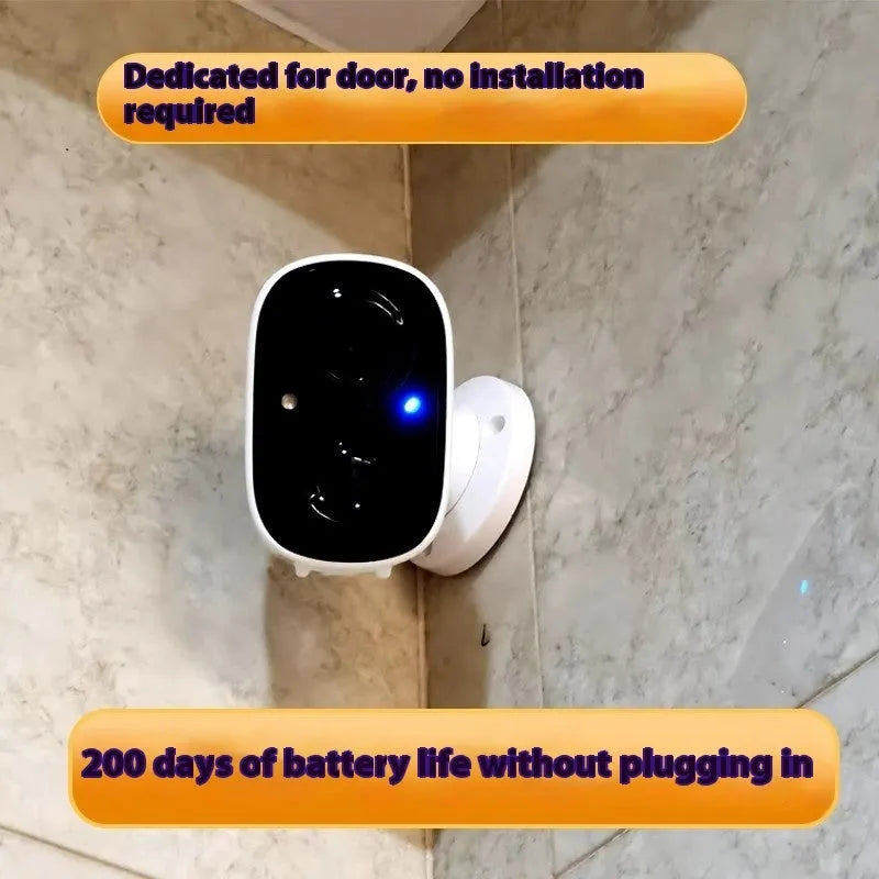 Battery-powered wireless indoor surveillance camera with 1.2 inch ball design