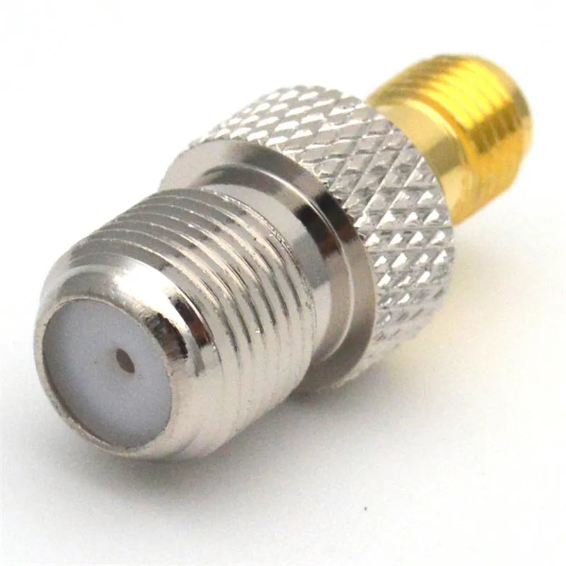 SMAKFK coaxial RF adapter copper SMA female to F female round shape with 1mm line length