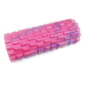 33cm camouflage pattern EVA foam roller showing classic colour combinations including blue green yellow and rose red black designs