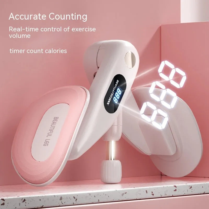 Pelvic floor muscle trainer device with counter, shown in available colours.