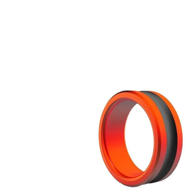 Orange and silver alloy fishing pull loop tool with non-slip grip ring.