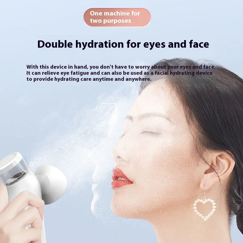 White portable rechargeable eye mask with cold and hot compress functions