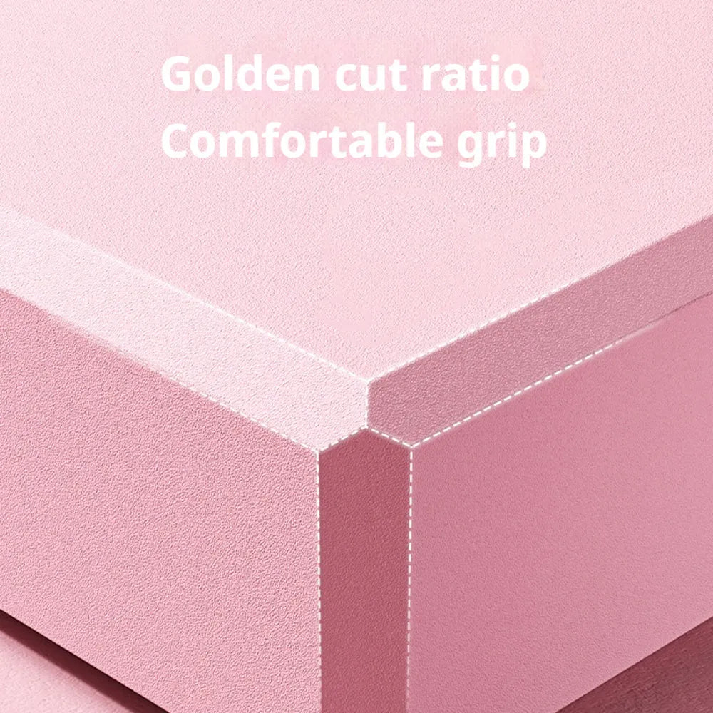 EVA yoga block with hexagonal ridges in solid colour for fitness training