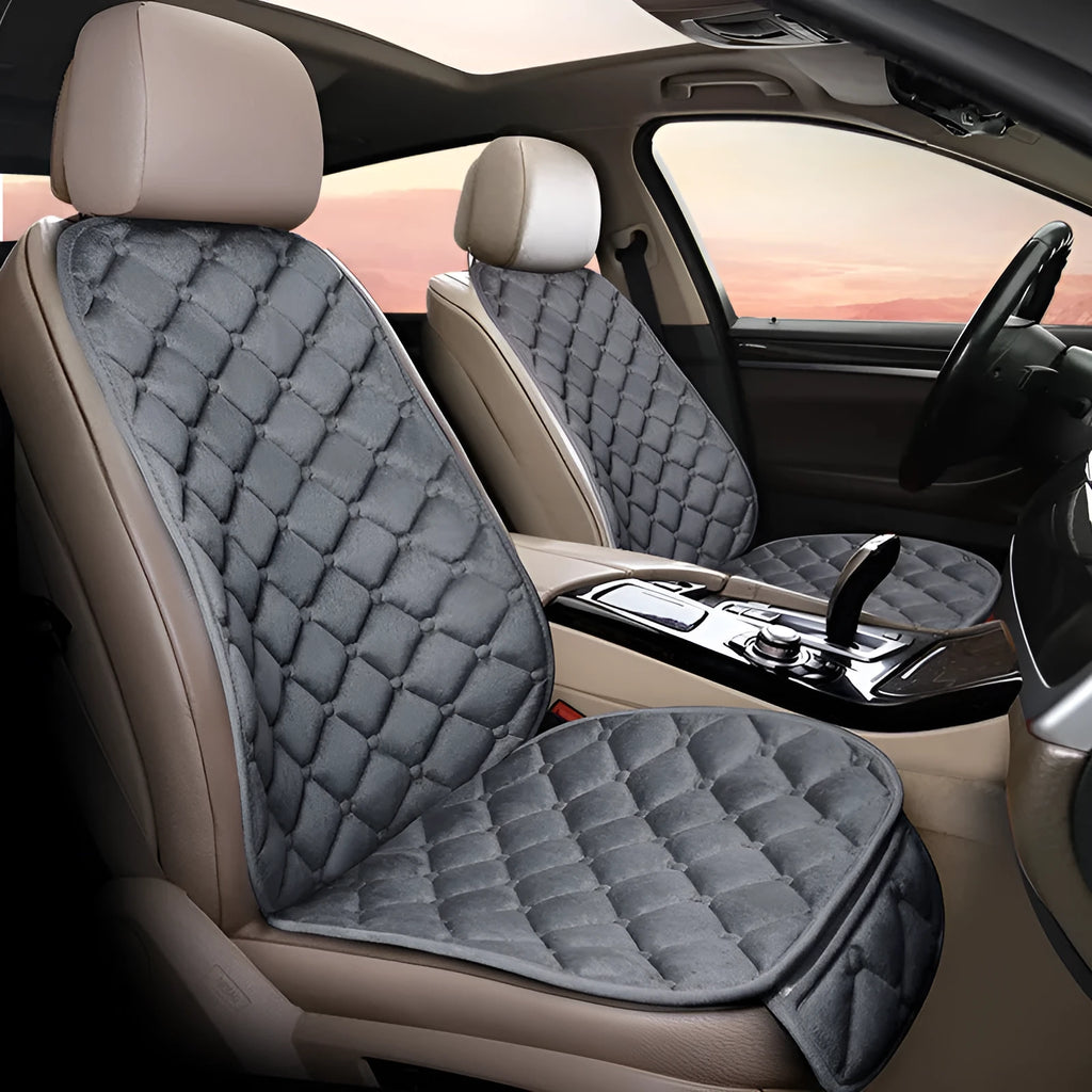 Ringer plush cotton car seat cushion in a choice of six colours for winter warmth.