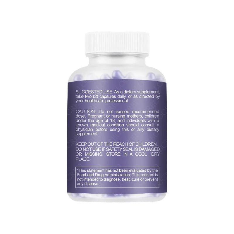 Bottle containing 60 vaginal capsules with botanical extract for adult women