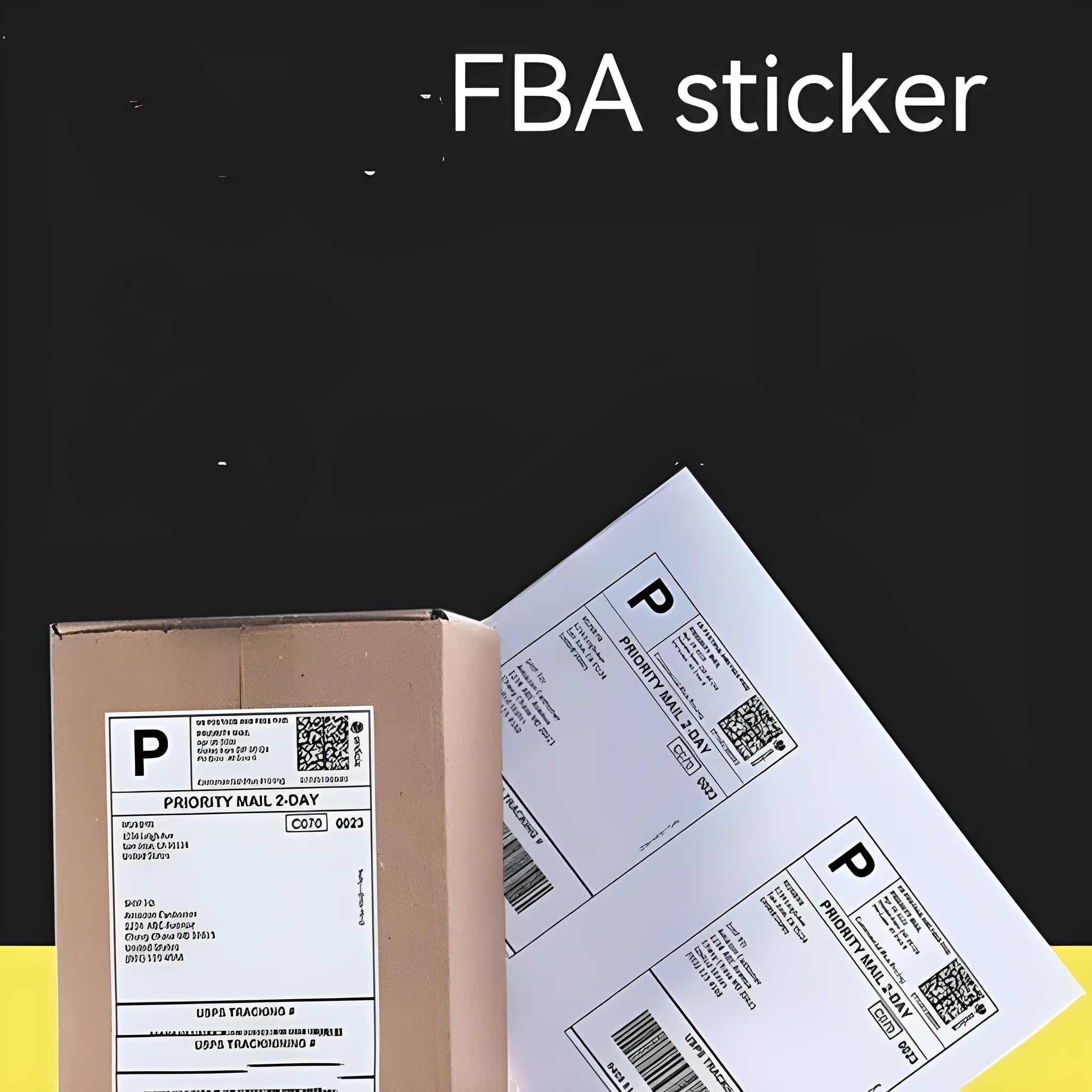 A4 FBA barcode label paper showing multiple grid format options for Amazon shipping and professional labelling