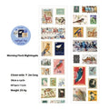 55mm wide coated paper stamp roll with retro patterns for journal decoration